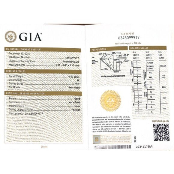 Diamond Earrings Platinum GIA Certified 1.00ctw VS2 H Natural Stud Push Back - Picture 7 of 14